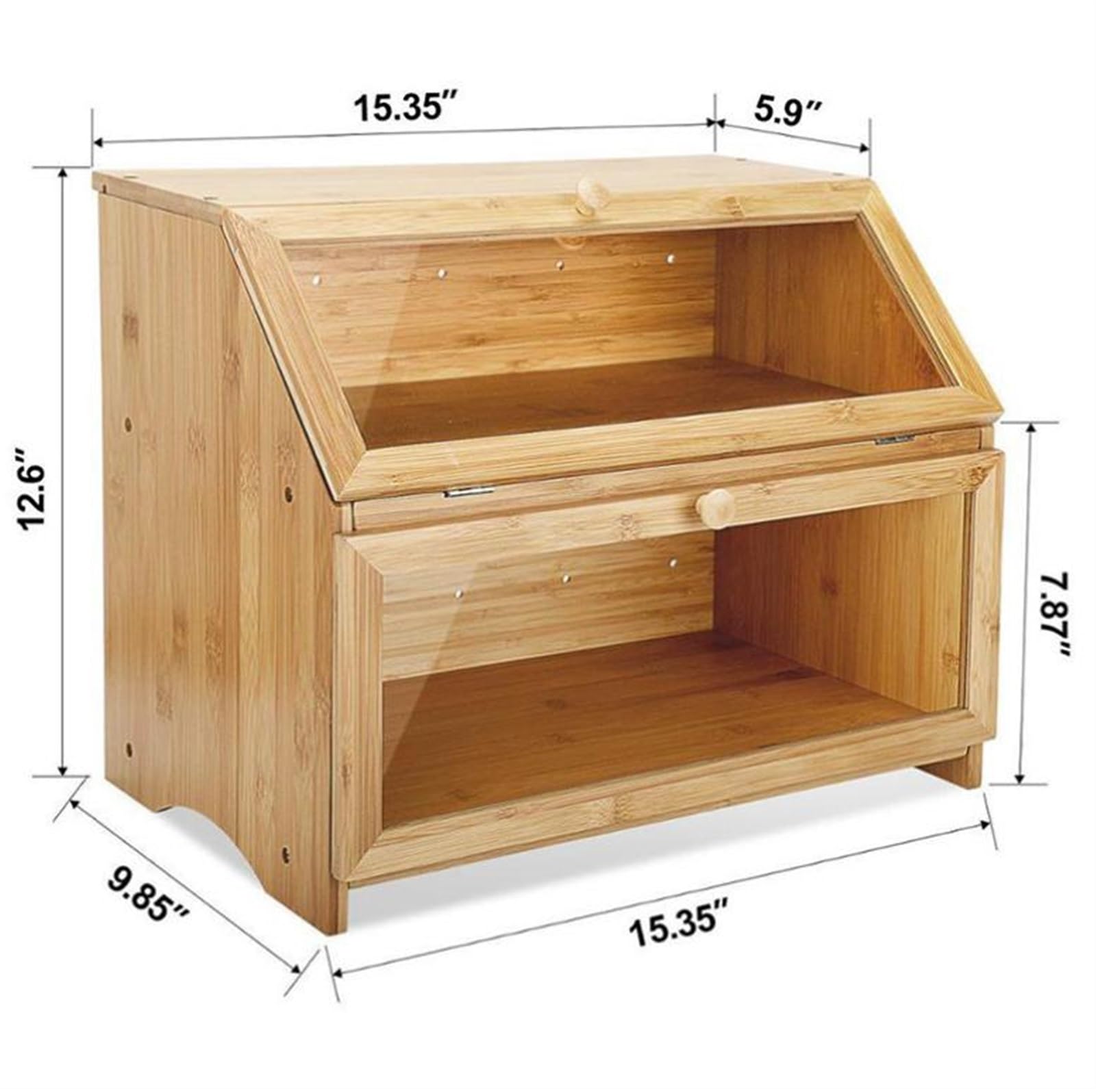 Amazon.co.jp: Bread Box Bread Box Kitchen Counter Bread Bin 2-Tier